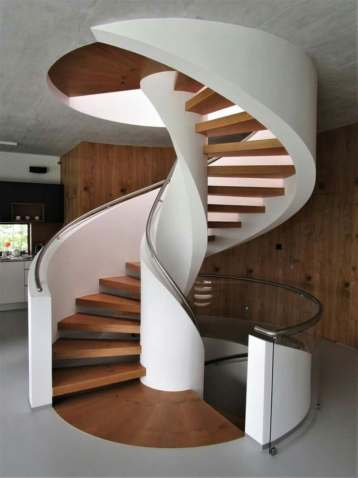 Mẫu cầu thang xoắn ốc hiện đại