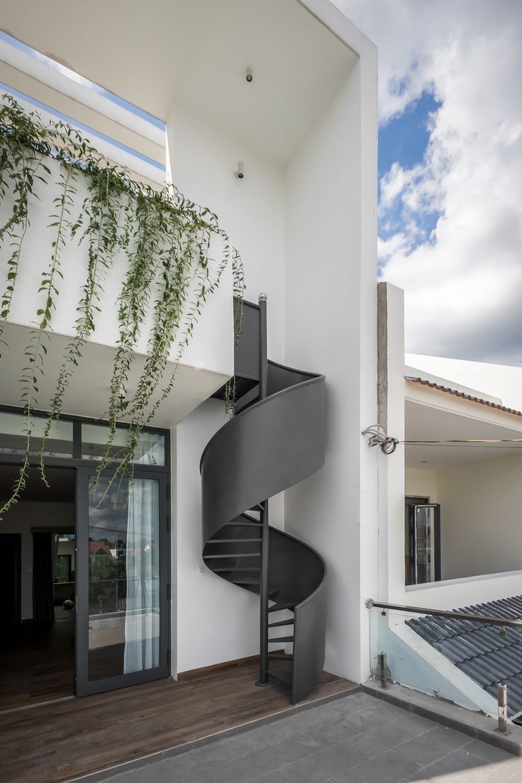 Mẫu cầu thang xoắn ốc ngoài trời