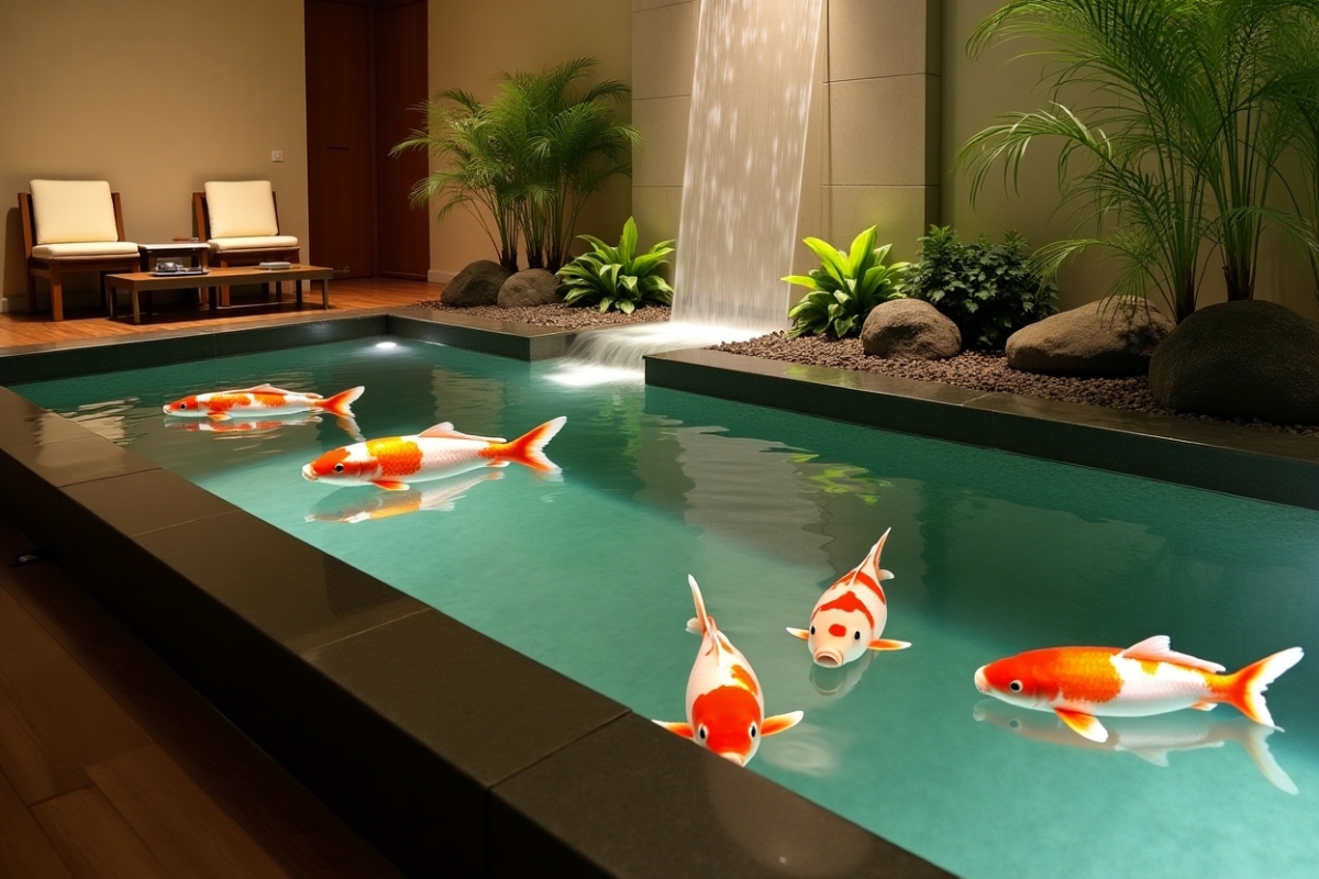 Mẫu thiết kế hồ cá koi 3D