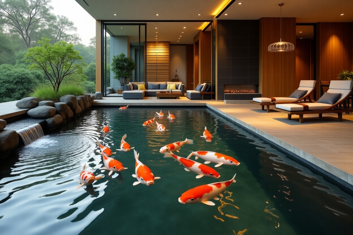 Mẫu thiết kế hồ cá koi 3D