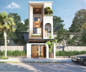 Mặt tiền nhà ống 5x12m hiện đại