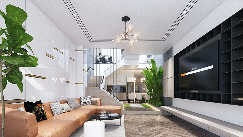 Mẫu thiết kế nhà ống 5x12m hiện đại