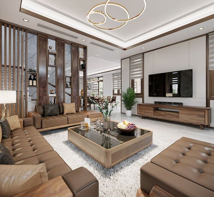 Một số mẫu vách ngăn phòng khách đẹp hiện nay