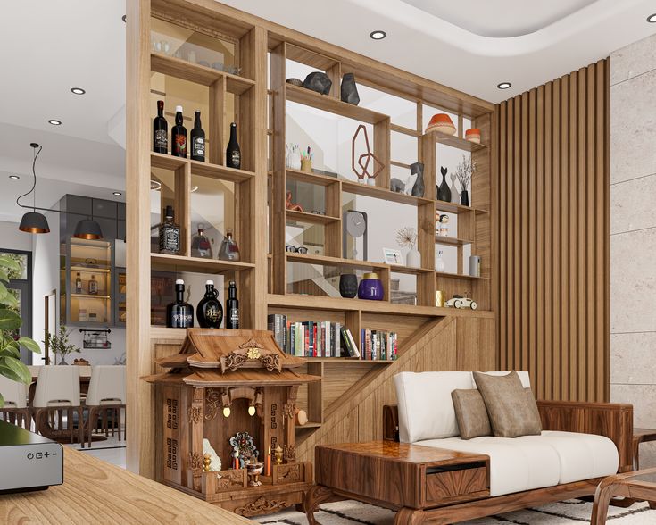 Một số mẫu vách ngăn phòng khách đẹp hiện nay