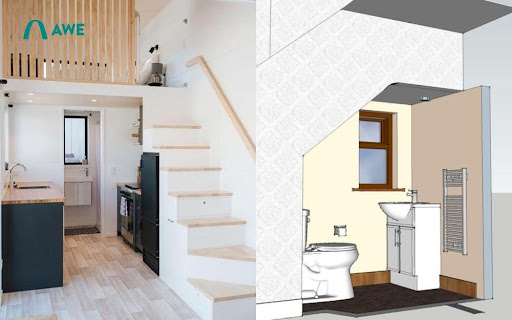 Hướng dẫn cách thiết kế nhà vệ sinh dưới cầu thang hợp phong thủy