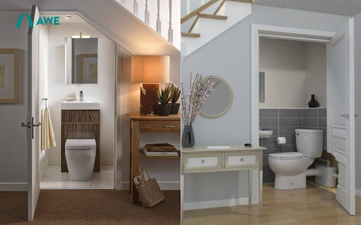 Hướng dẫn cách thiết kế nhà vệ sinh dưới cầu thang hợp phong thủy