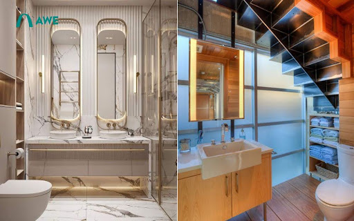 Hướng dẫn cách thiết kế nhà vệ sinh dưới cầu thang hợp phong thủy