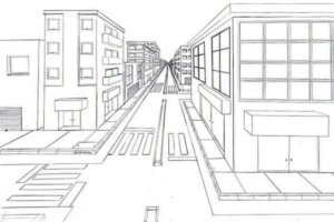 Chi tiết cách vẽ phối cảnh 1 điểm tụ trong kỹ thuật vẽ tay