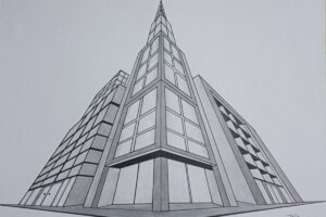 Hướng dẫn cách vẽ phối cảnh 3 điểm tụ chi tiết