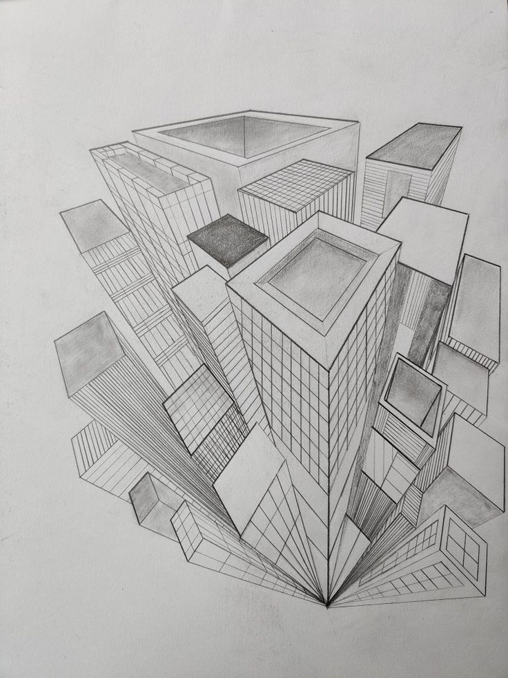 Mẫu ảnh phối cảnh 3 điểm tụ