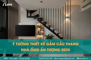 30+ ý tưởng thiết kế gầm cầu thang nhà ống đẹp, ấn tượng 2025