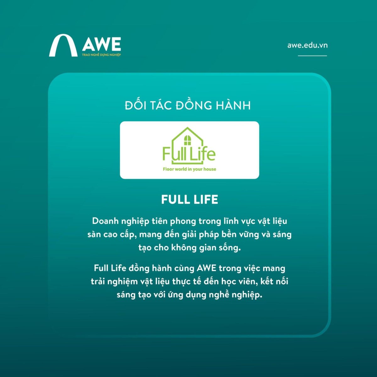 Full Life đồng hành cùng AWE trong các buổi trải nghiệm vật liệu nội thất 