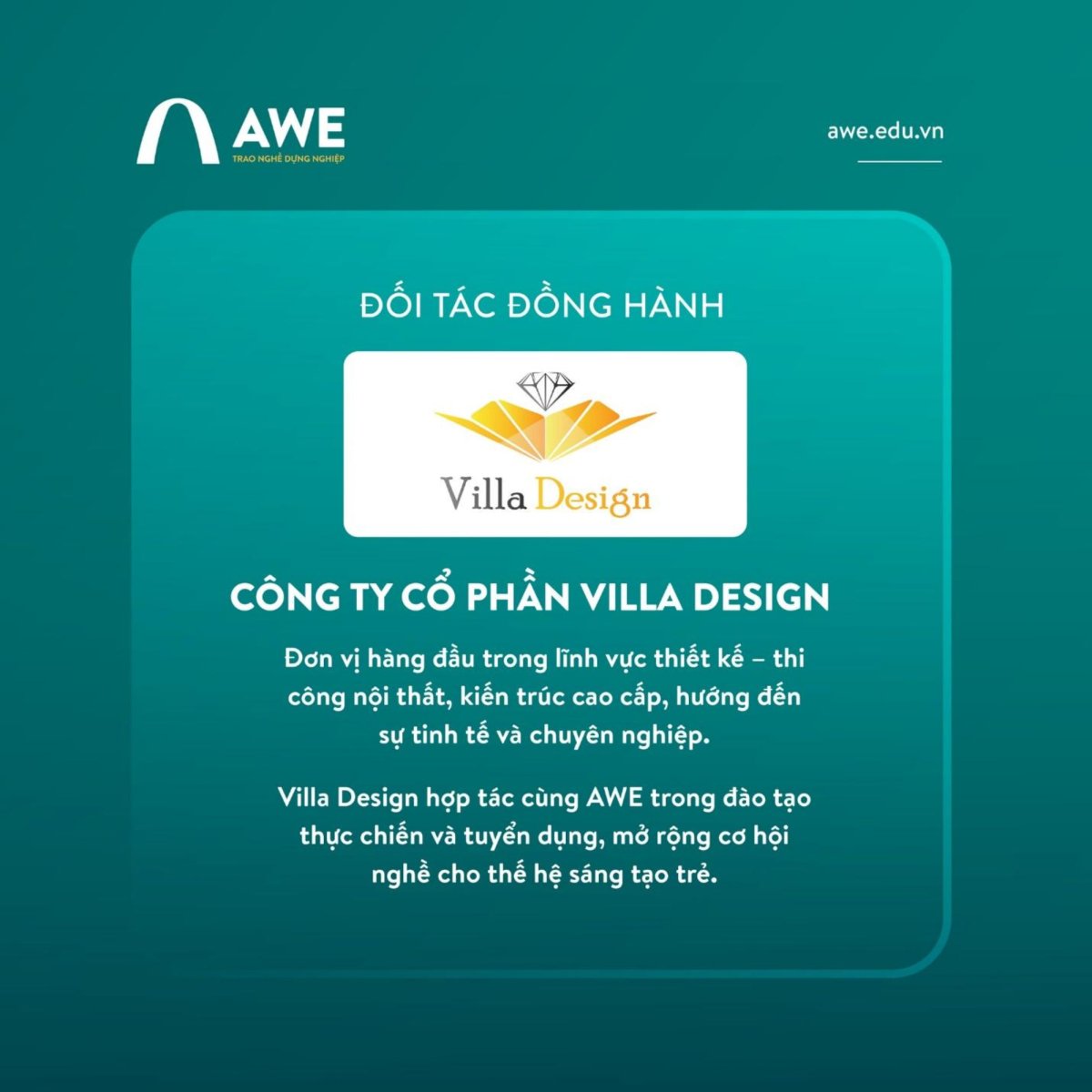 Mối quan hệ hợp tác bền chặt giữa AWE và Villa Design